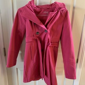 Pink rain coat